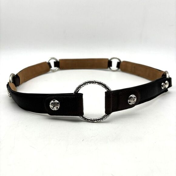 Brighton Black & Brown Leather Concho Circle Belt – B60209 main image 2